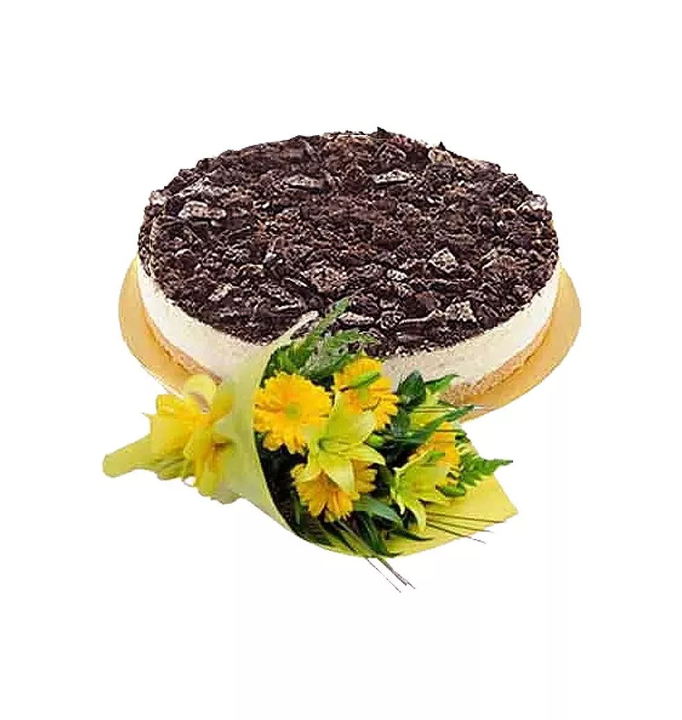 Lip-Smacking Oreo Nutty Cheese Cake with Holland Daisies Bundle