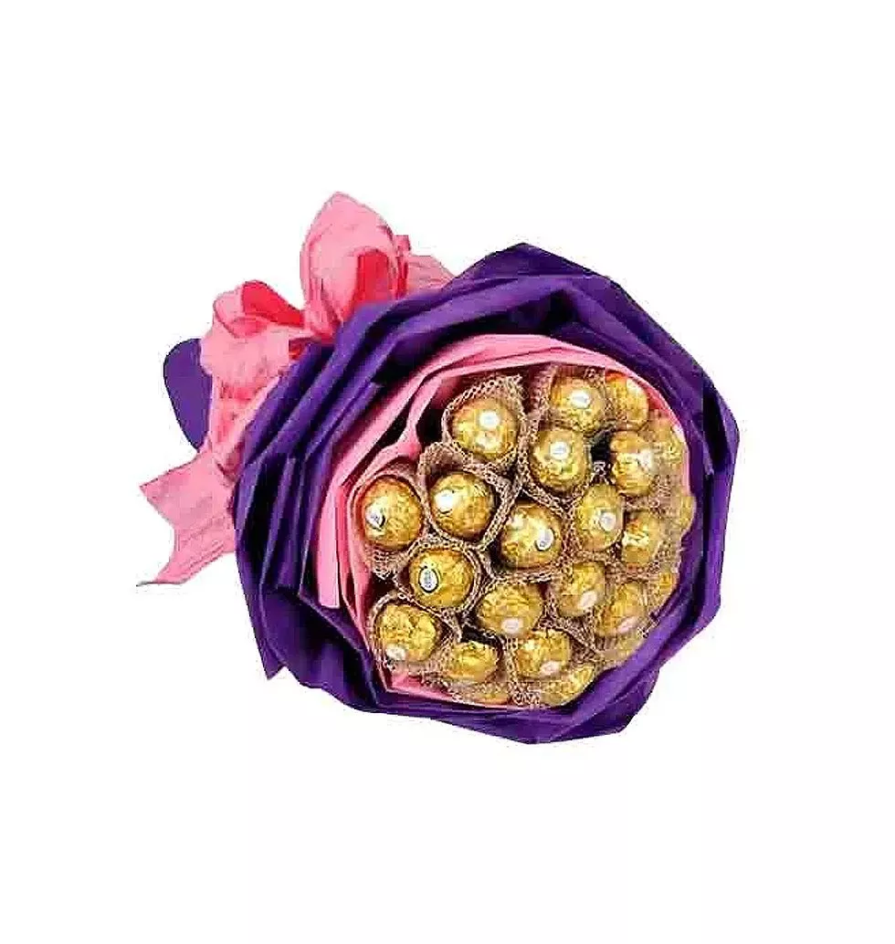 Ecstatic 24 Ferraro Rocher Chocolates Bouquet