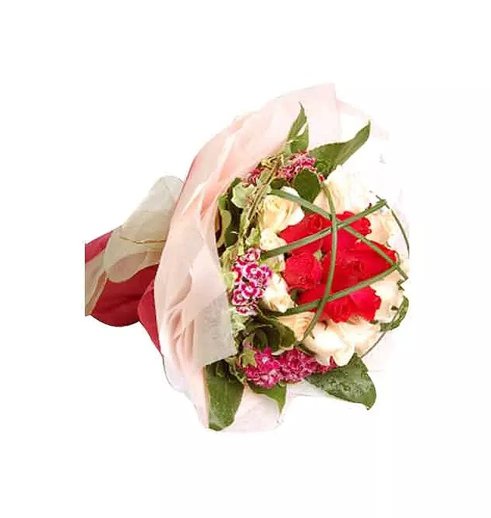 Exotic Pure passion Bouquet of 24 Blossoming Red Roses