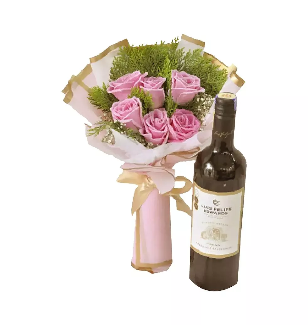 Wine with Rose Bouquet