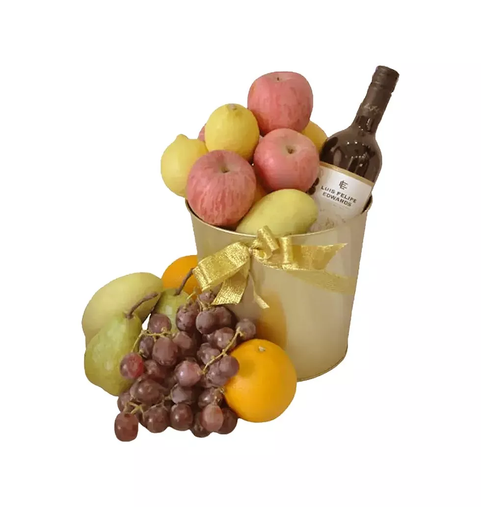 Sauvignon Wine Fruits Gift Pot