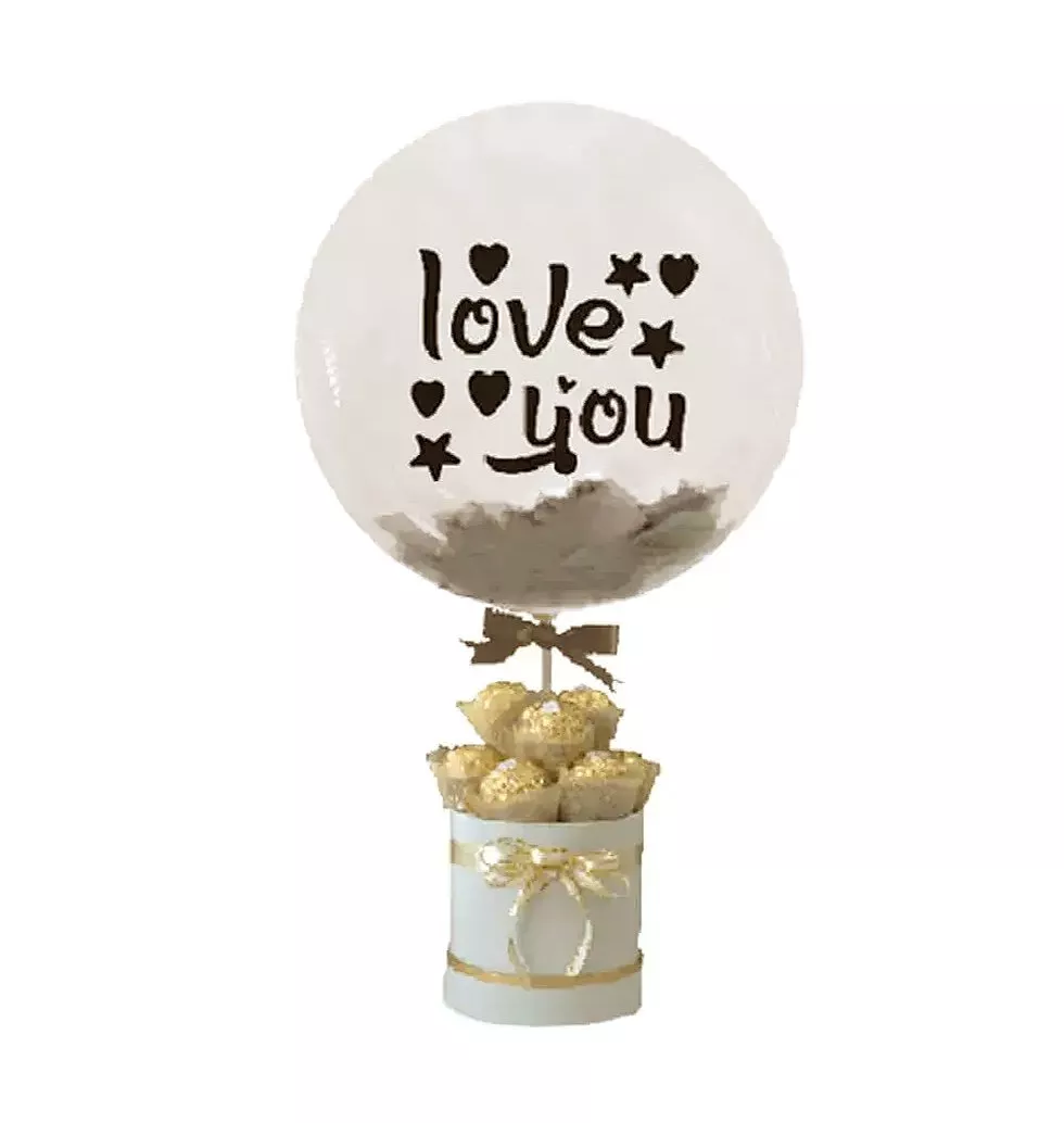 Transparent Balloon And Chocolate Box