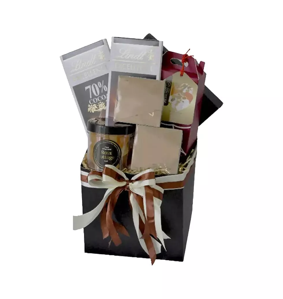 Hamper with ChocolatesApricot and Nougat