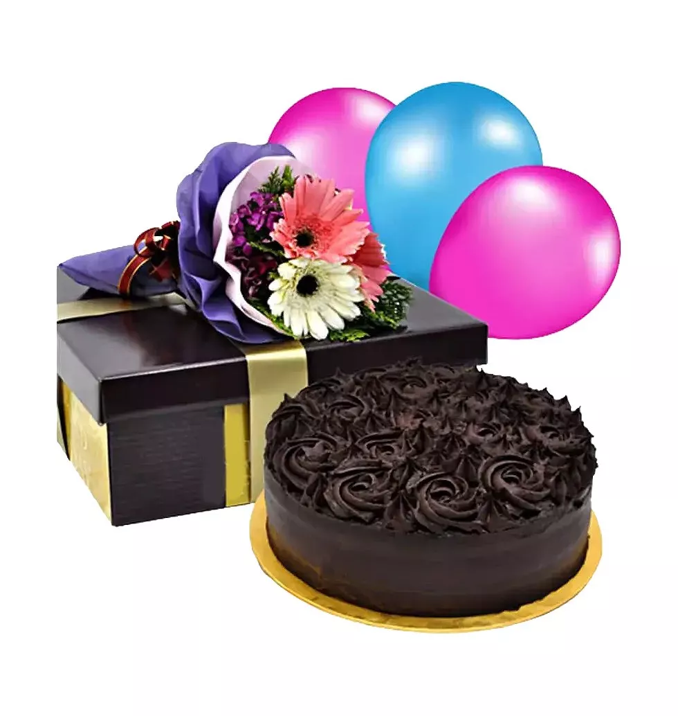 Chocolate Cake in Decorated Box